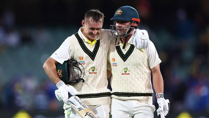 marnus labuschagne and travis head score century in first day of second test against west indies marnus labuschagne and travis head score century in first day of second test against west indies