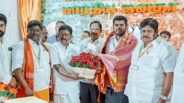 former mla of nilakottai k anbazhagan joined BJP former mla of nilakottai k anbazhagan joined BJP