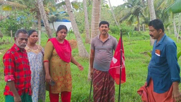 man attempt to take over government land lDF workers place red flag man attempt to take over government land lDF workers place red flag
