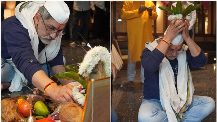 Aamir Khan performs Kalasha pooja with his ex wife Kiran Rao photo viral sgk Aamir Khan performs Kalasha pooja with his ex wife Kiran Rao photo viral sgk