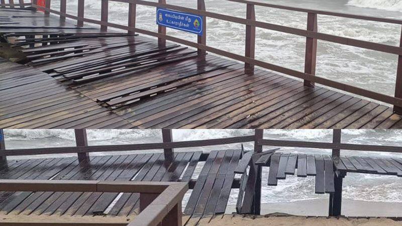 A wooden footbridge for the disabled at the marina opens tomorrow