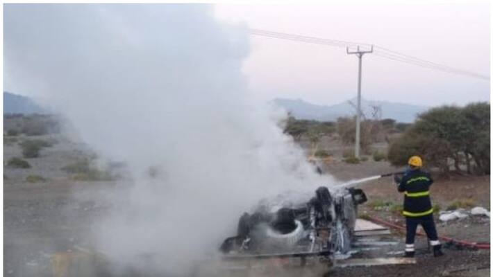 vehicle catches fire in oman vehicle catches fire in oman