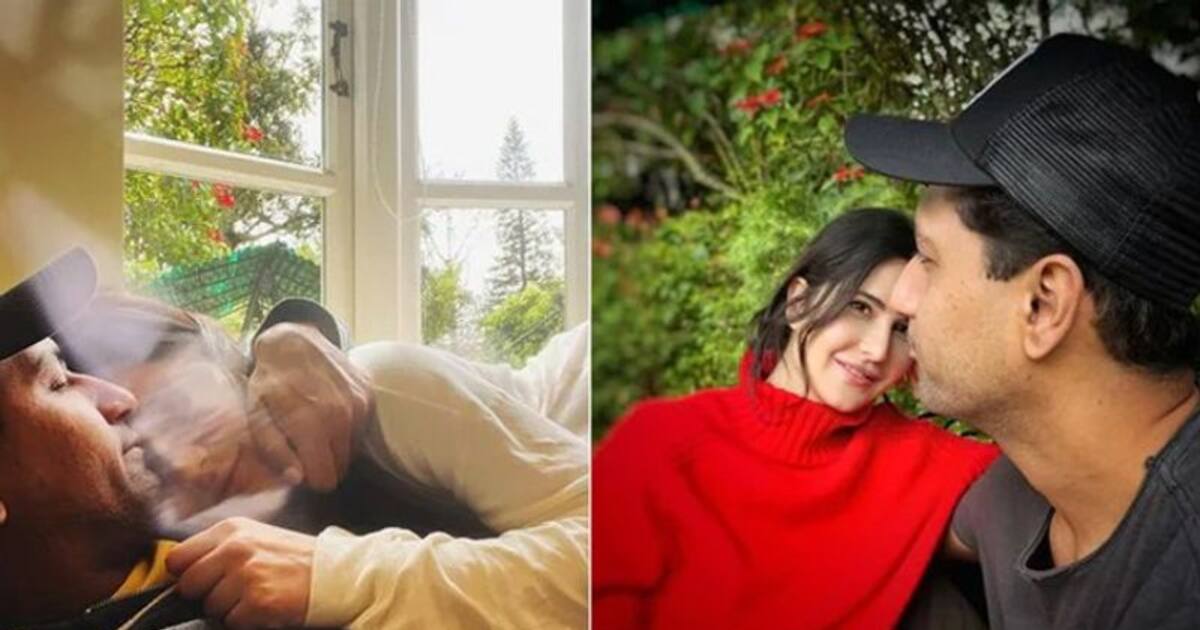 Katrina with Vicky’s funny video on wedding anniversary;  Vicky with a love message