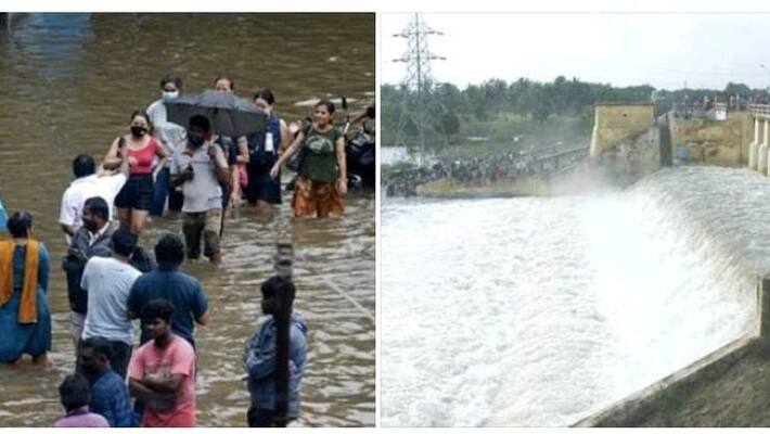 A flood warning has been issued as 10000 cubic feet of water has been released from poondi dam A flood warning has been issued as 10000 cubic feet of water has been released from poondi dam