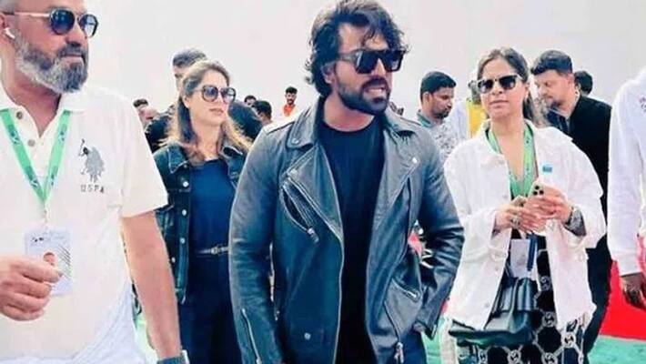 Ram Charan and Upasana Konidela in Formula E Race at Hyderabad Ram Charan and Upasana Konidela in Formula E Race at Hyderabad
