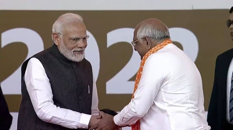 Bhupendra Patel takes the oath of office as Gujarat's chief minister for the second time
