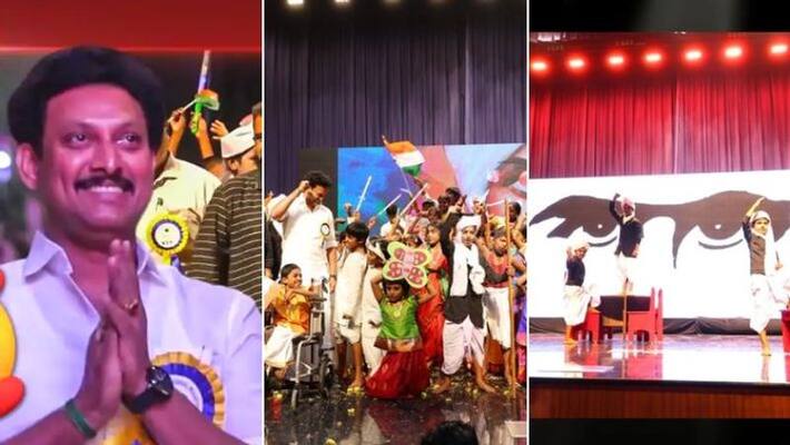 minister anbil mahesh poyyamozhi impress govt school students drama minister anbil mahesh poyyamozhi impress govt school students drama