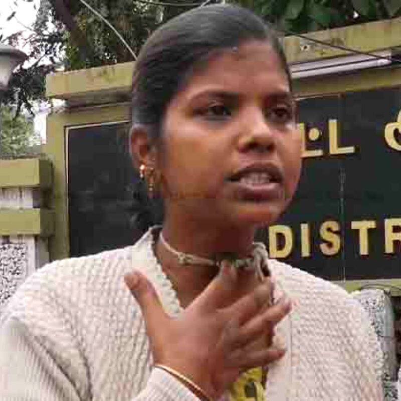 young woman who has been suffering from difficulty breathing for 3 years give petition Coimbatore Collector office