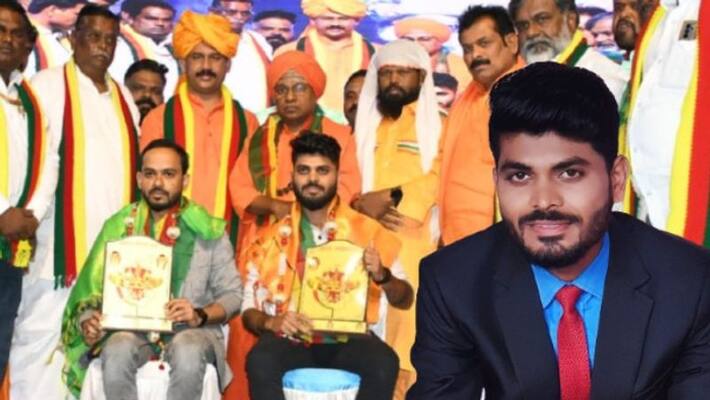 Gadag District Silver jubilee program Asianet Suvarna News Anchor Arun Hugar felicitated mnj Gadag District Silver jubilee program Asianet Suvarna News Anchor Arun Hugar felicitated mnj