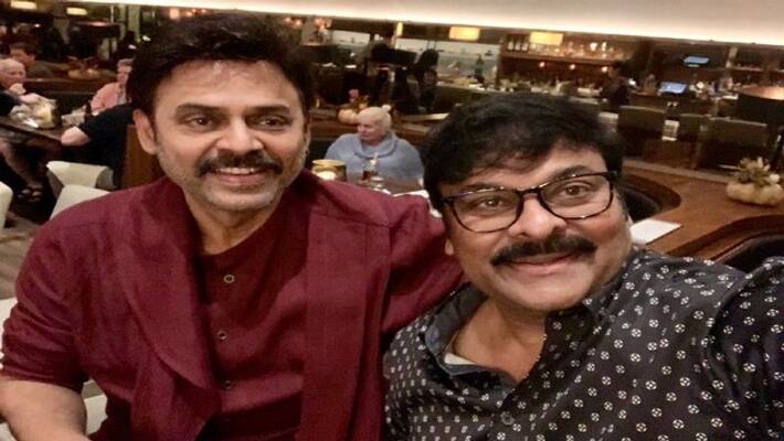 Chiranjeevi Birthday wishes to Venkatesh Chiranjeevi Birthday wishes to Venkatesh