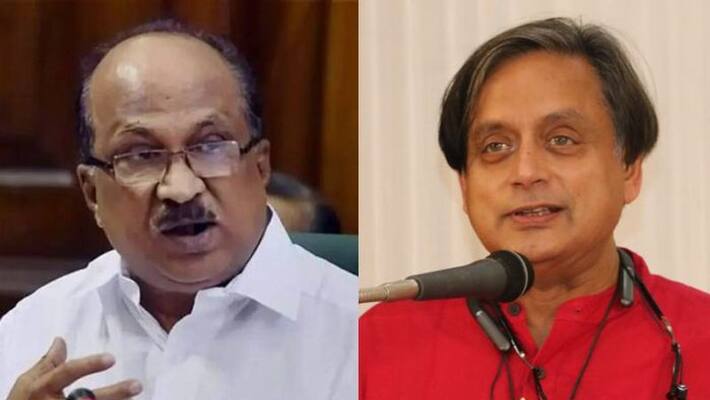 K V Thomas met Shashi Tharoor K V Thomas met Shashi Tharoor