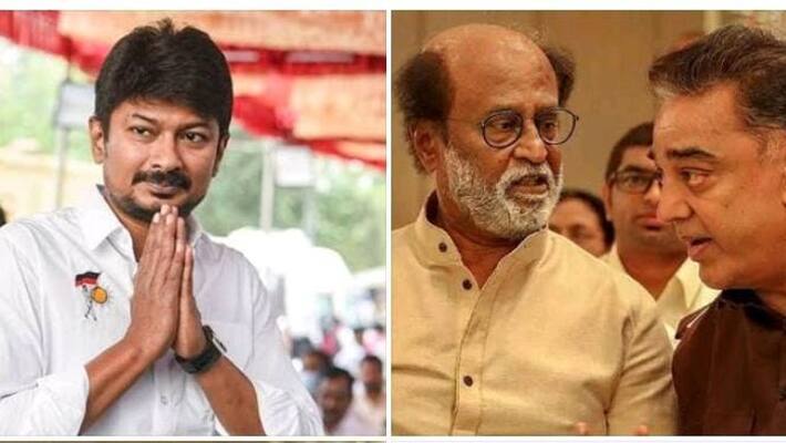 Rajini and Kamal have congratulated Udhayanidhi on his inauguration as Minister Rajini and Kamal have congratulated Udhayanidhi on his inauguration as Minister
