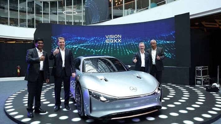 Mercedes Benz unveils VISION EQXX EV with 1000 km Mileage on single charge during 3 rd SAFE ROADS India Summit Bengaluru ckm Mercedes Benz unveils VISION EQXX EV with 1000 km Mileage on single charge during 3 rd SAFE ROADS India Summit Bengaluru ckm