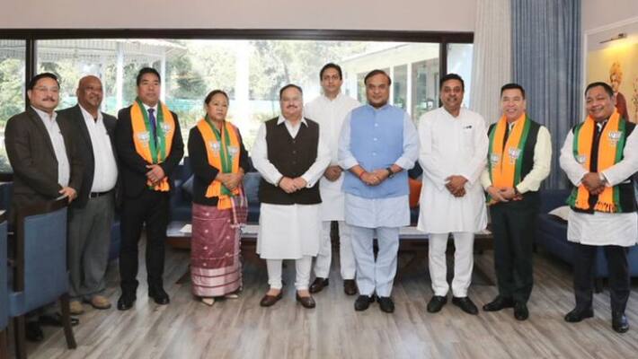 Four Meghalaya MLAs join BJP Four Meghalaya MLAs join BJP