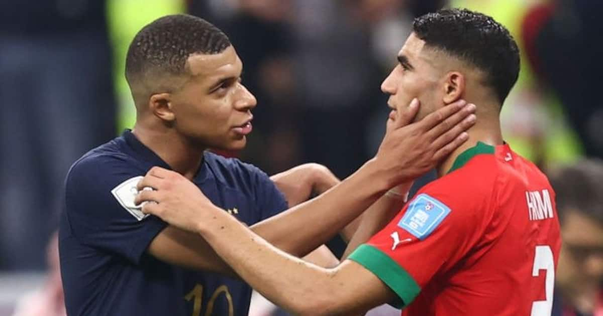 ESPN FC - An all-time jersey swap between Hakimi and Mbappe. Brothers ❤️