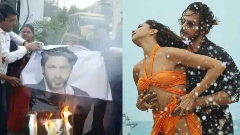 Boycott Pathaan trends on social media as Besharam rang song goes viral Deepika padukone Shah rukh khan vcs  