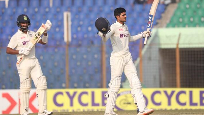 Shubman gill goes after scoring maiden test Century, Cheteshwar Pujara scores half century Shubman gill goes after scoring maiden test Century, Cheteshwar Pujara scores half century