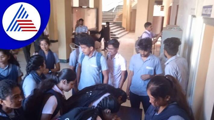 Udupi students erupted against Mangalore University gow Udupi students erupted against Mangalore University gow
