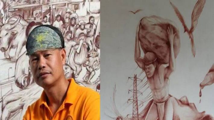 artist paints only with his blood artist paints only with his blood