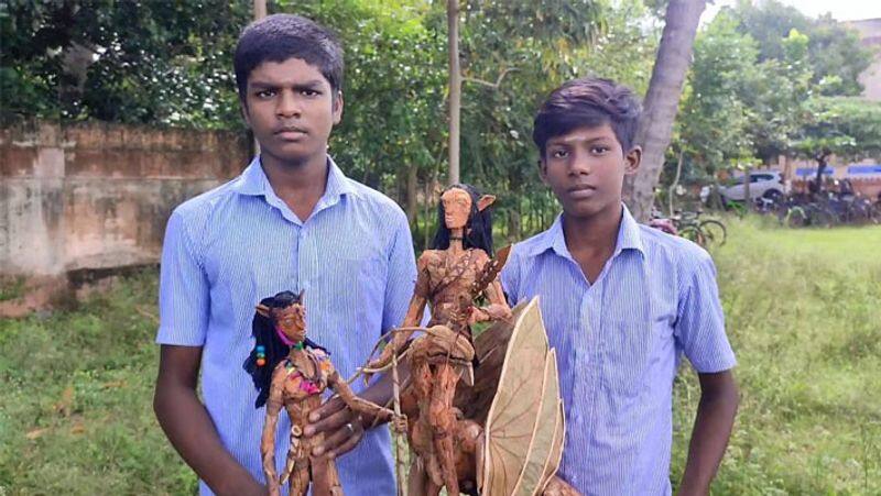 hollywood movies craze, Students from Seliamedu Govt School Puducherry created the characters of the film Avatar kpa