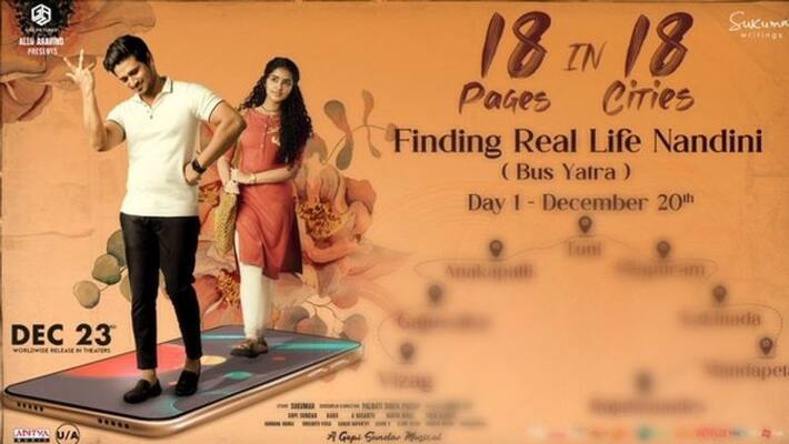 Nikhil Anupamas 18 pages movie team bus trip through This route map! Nikhil Anupamas 18 pages movie team bus trip through This route map!