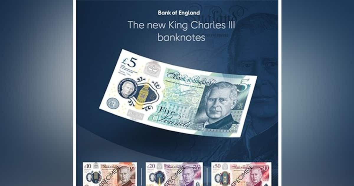 First photos of new UK currency notes with King Charles's portrait ...