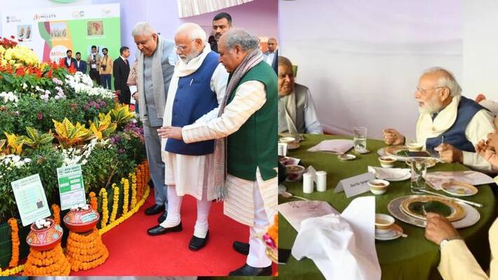 Parliamentarians and Prime Minister enjoyed the meal of millet and corn bread akb Parliamentarians and Prime Minister enjoyed the meal of millet and corn bread akb