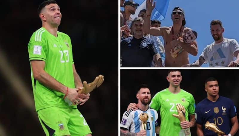 football Guarding Emiliano Martinez's World Cup accolades Argentina goalie shows off security dog in action snt