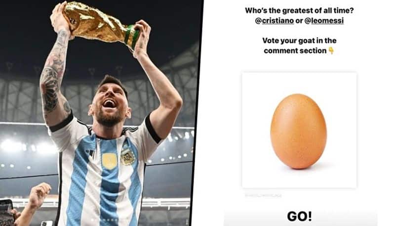 football Messi vs Ronaldo GOAT debate sparked by 'the egg' after Argentina icon's post sets new Instagram record snt