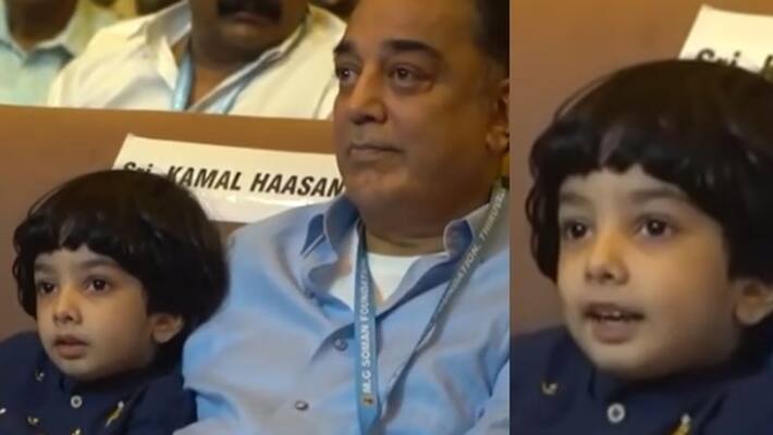 Sabarinathan K S share video for his son sitting near kamal haasan Sabarinathan K S share video for his son sitting near kamal haasan