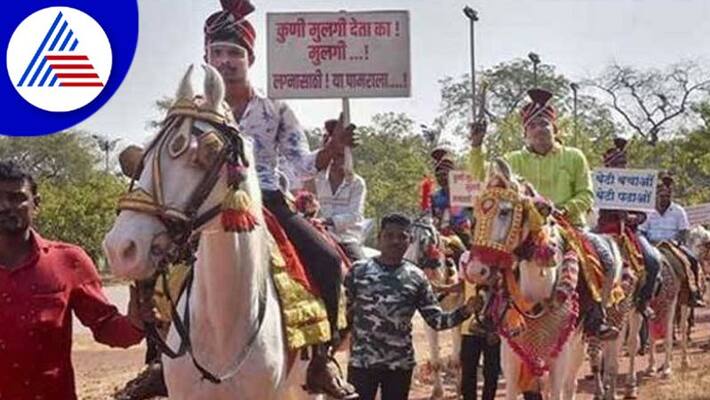 Maharashtra Bachelors stage march to collectors office seeking brides Vin Maharashtra Bachelors stage march to collectors office seeking brides Vin