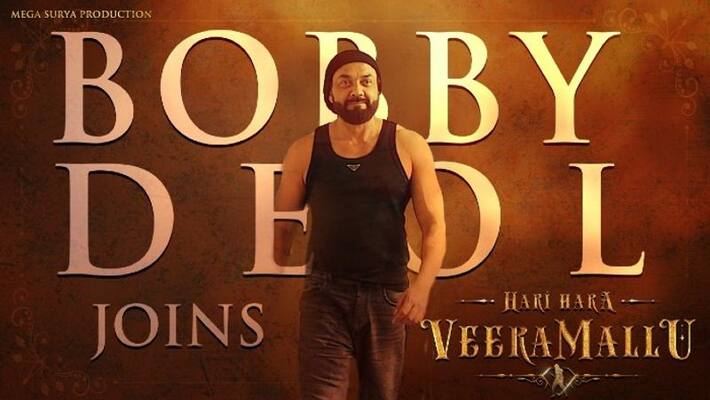 bobby deol enter into pawan kalyan harihara veramallu movie set bobby deol enter into pawan kalyan harihara veramallu movie set