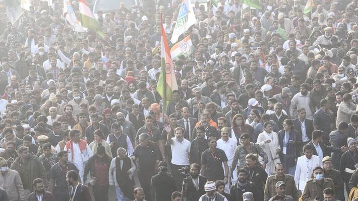 Bharat Jodo Yatra resumes in Uttar Pradesh grand welcome to rahul gandhi akb Bharat Jodo Yatra resumes in Uttar Pradesh grand welcome to rahul gandhi akb
