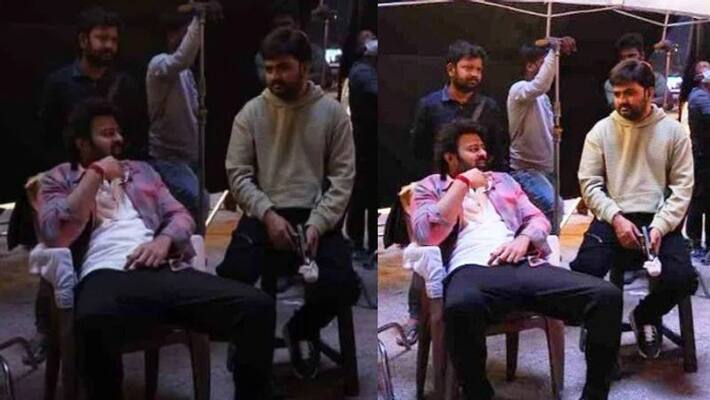 prabhas Raja Deluxe Movie Shooting Pic Viral prabhas Raja Deluxe Movie Shooting Pic Viral