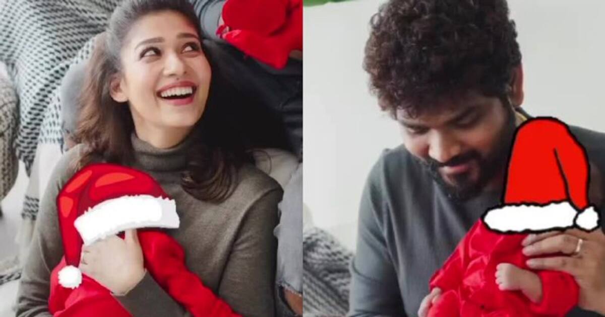 Nayanthara christmas celebration இரட்டை குழந்தைகளுக்கு கிறிஸ்துமஸ்