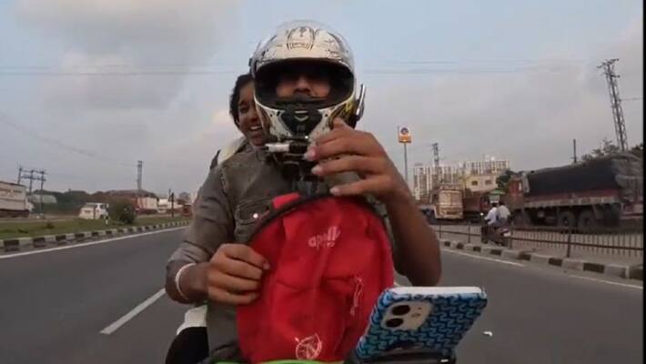 TTF Vasan perform Bike stunt with his girlfriend in highways video create controversy TTF Vasan perform Bike stunt with his girlfriend in highways video create controversy