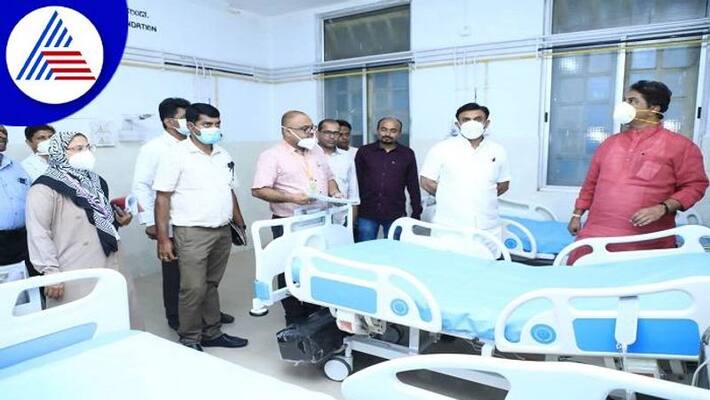 Ministers Dr K Sudhakar and R Ashok Sudden Visited to BIMS in Belagavi grg Ministers Dr K Sudhakar and R Ashok Sudden Visited to BIMS in Belagavi grg