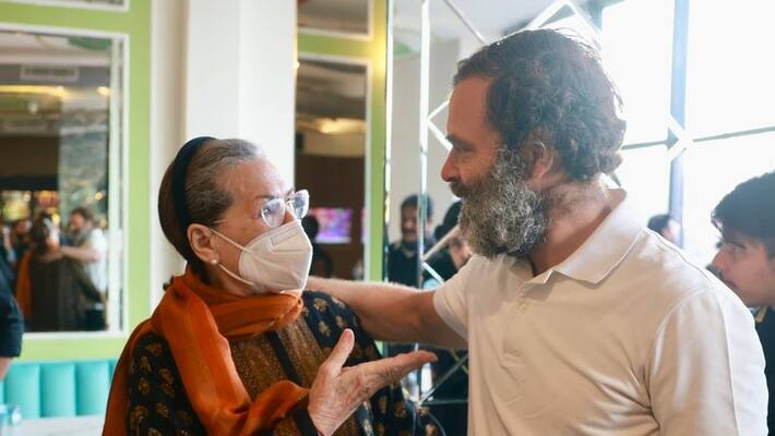 Rahul Gandhi's joyful moment with mother Sonia Gandhi Rahul Gandhi's joyful moment with mother Sonia Gandhi