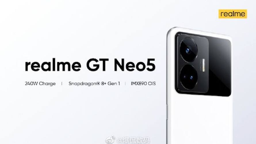 Realme GT Neo 5 Confirmed to Feature Snapdragon 8+ Gen 1 SoC, 50MP Sony IMX890 Sensor, check details here Realme GT Neo 5 Confirmed to Feature Snapdragon 8+ Gen 1 SoC, 50MP Sony IMX890 Sensor, check details here