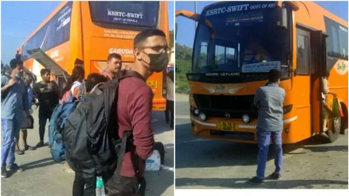 Fuel over, ksrtc swift bus ends service halfway Fuel over, ksrtc swift bus ends service halfway