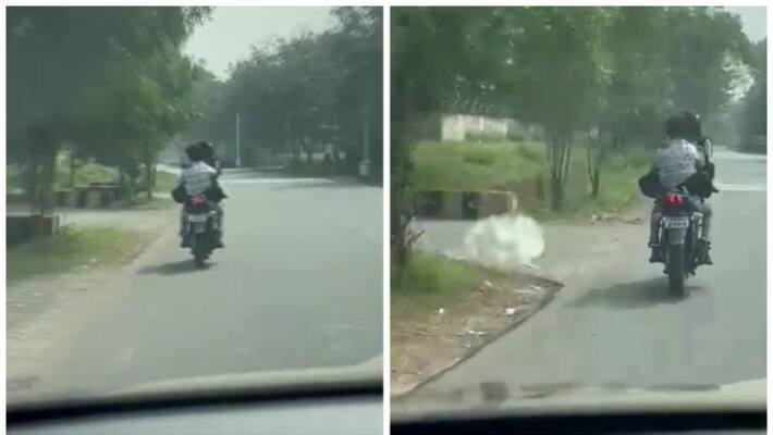 video of lovers romance on bike broad day light is going viral video of lovers romance on bike broad day light is going viral