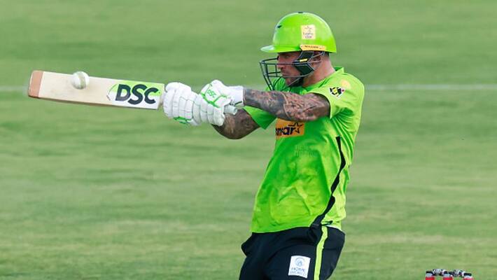 alex hales and oliver davies fifties help sydney thunder to score 228 runs and set 229 runs target to hobart hurricanes in bbl alex hales and oliver davies fifties help sydney thunder to score 228 runs and set 229 runs target to hobart hurricanes in bbl