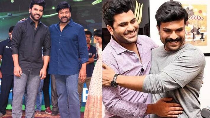 Sharwanad new year celebrations with Ram Charan and Chiranjeevi Sharwanad new year celebrations with Ram Charan and Chiranjeevi