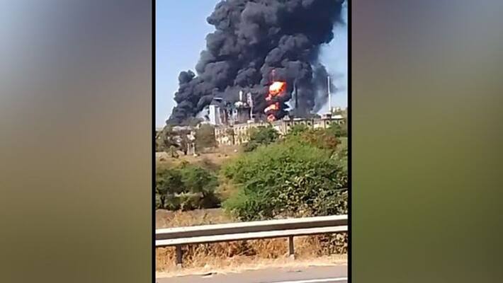 Massive fire breaks out in Nashik factory; rescue operation underway - adt Massive fire breaks out in Nashik factory; rescue operation underway - adt