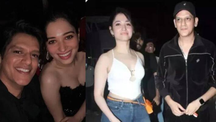 Tamannaah liplock kiss with vijay varma in new year party video viral Tamannaah liplock kiss with vijay varma in new year party video viral