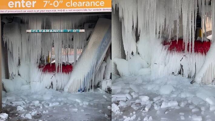 Car washing room looks like showroom after snowfall video goes viral akb Car washing room looks like showroom after snowfall video goes viral akb