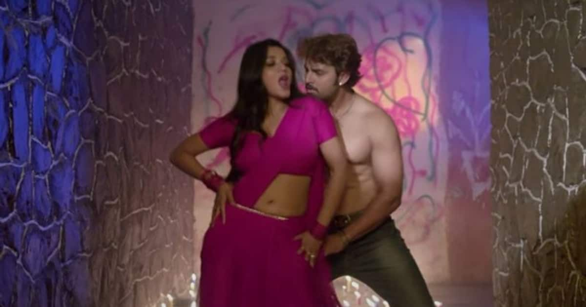 Bhojpuri Sexy Video Monalisa Looks Hot And Sexy In Pink Saree Shows Off Her Bold Dance Moves 