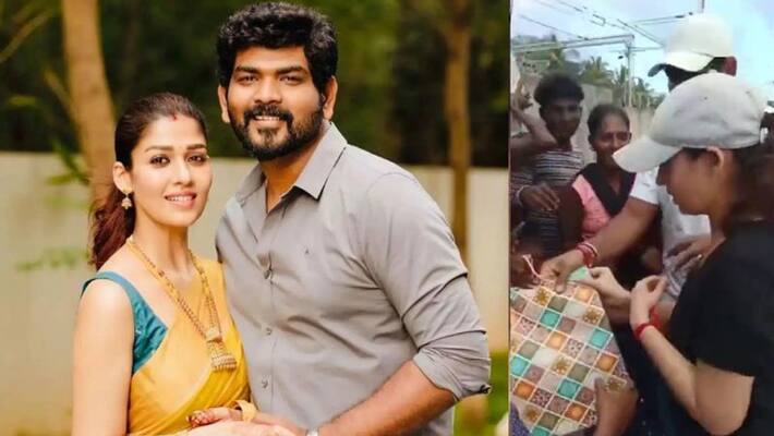 Nayanthara and vignesh shivan distributes new year gifts to Chennai road side peoples Nayanthara and vignesh shivan distributes new year gifts to Chennai road side peoples