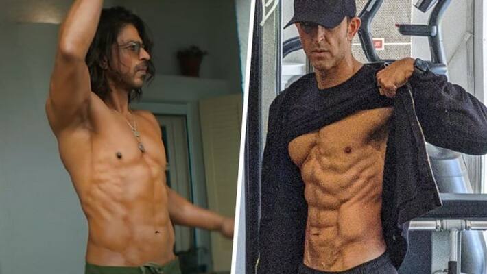 Shah Rukh's epic reply to a fan reveals that Hrithik Roshan is inspiration for toned abs in Pathaan vma Shah Rukh's epic reply to a fan reveals that Hrithik Roshan is inspiration for toned abs in Pathaan vma