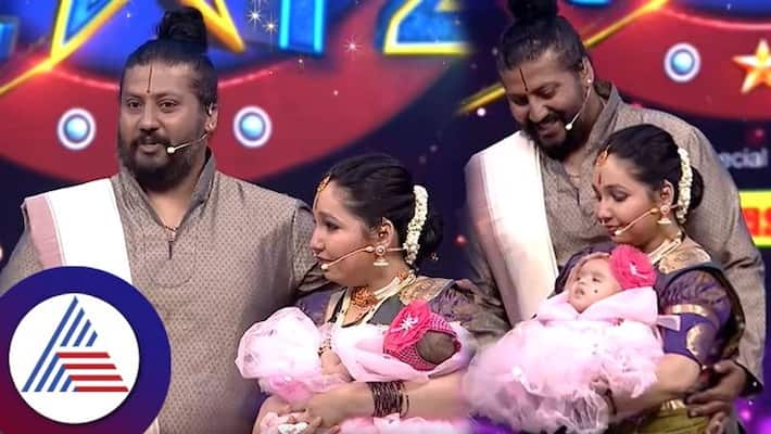 Sameer Acharya Shravani daughter naming ceremony in reality show vcs Sameer Acharya Shravani daughter naming ceremony in reality show vcs